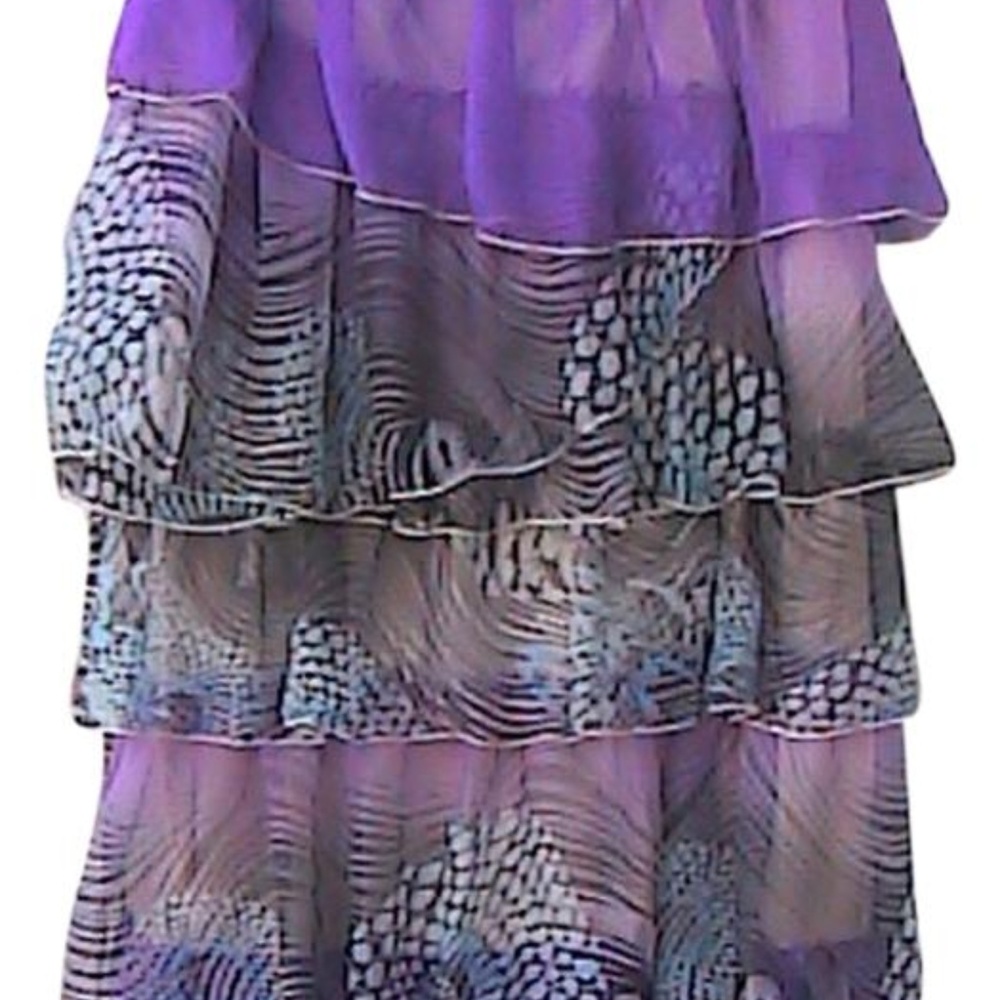 Purple Chiffon Multi Layer Skirt